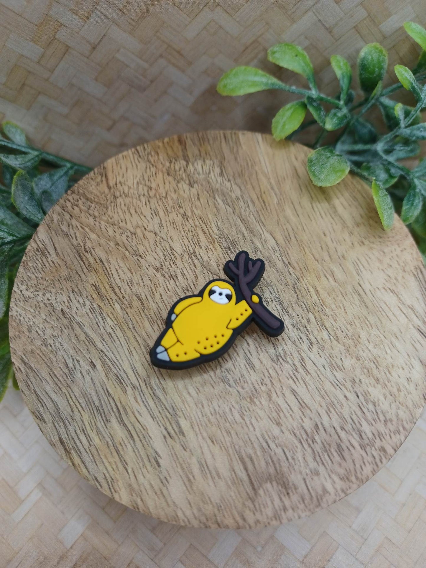Yellow Sloth Shoe Charm Accessory