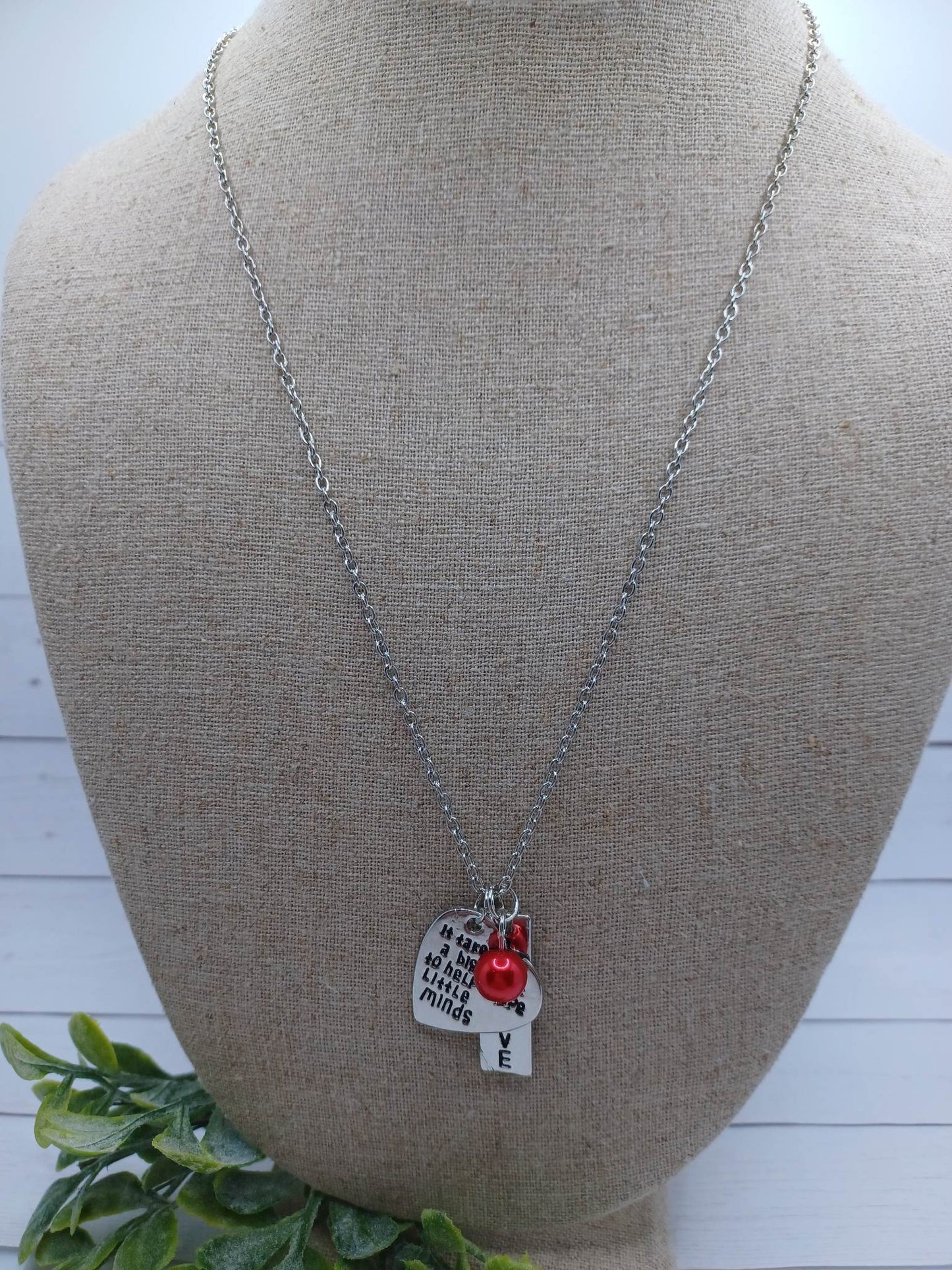 It Takes a Big Heart to Help Shape Little Minds Necklace