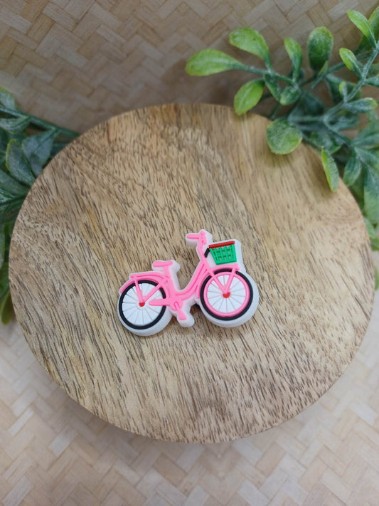 Pink Bicycle Shoe Charm Accessory