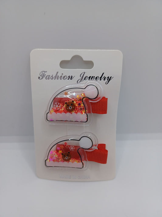 Santa Hat Hair Accessory Set