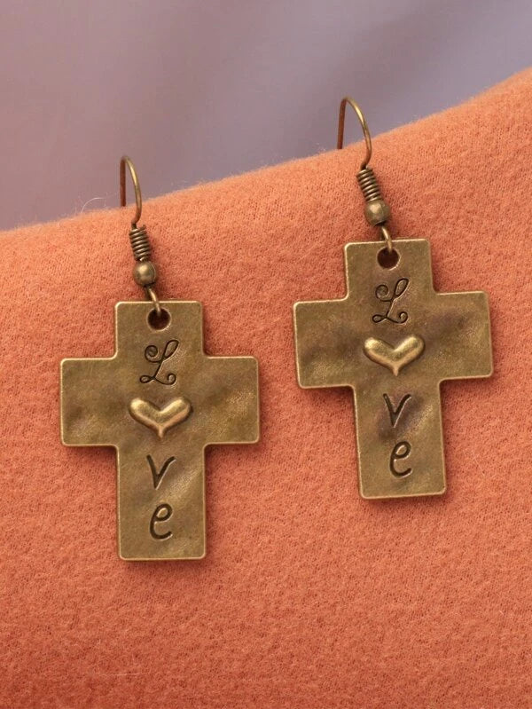 Love Cross Earrings