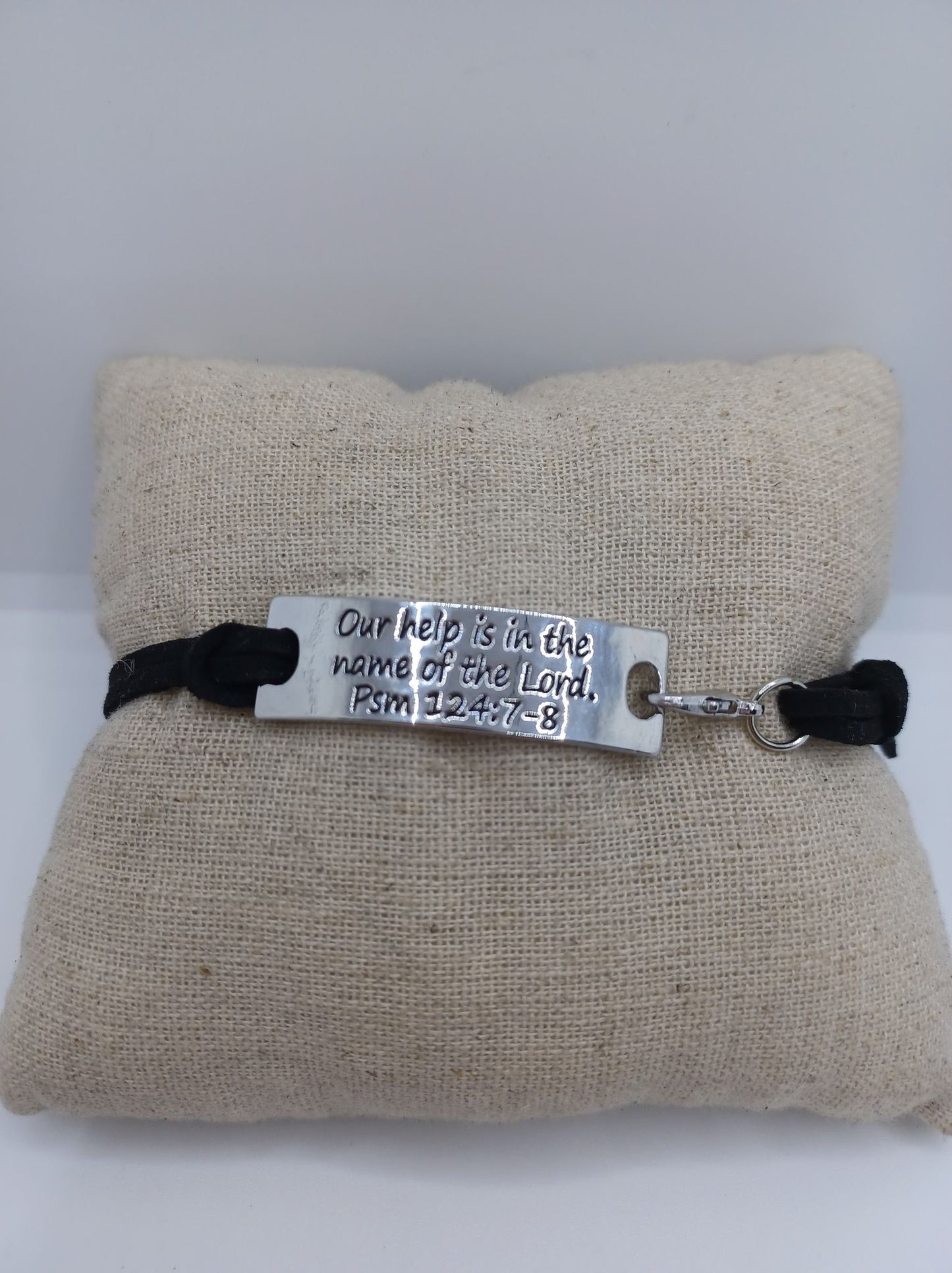 Our help is in the name of the Lord. Psm 124:7-8 Inspirational Bracelet