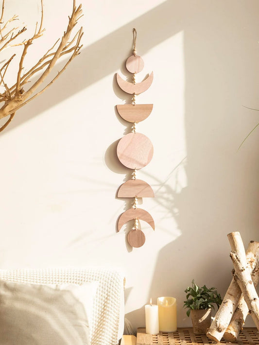 Multicolored Geometric Wooden & Beaded Wall Decor