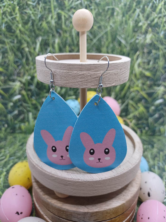 Pink Easter Bunny Earrings