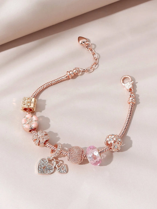 Rose Gold Charm Bracelet