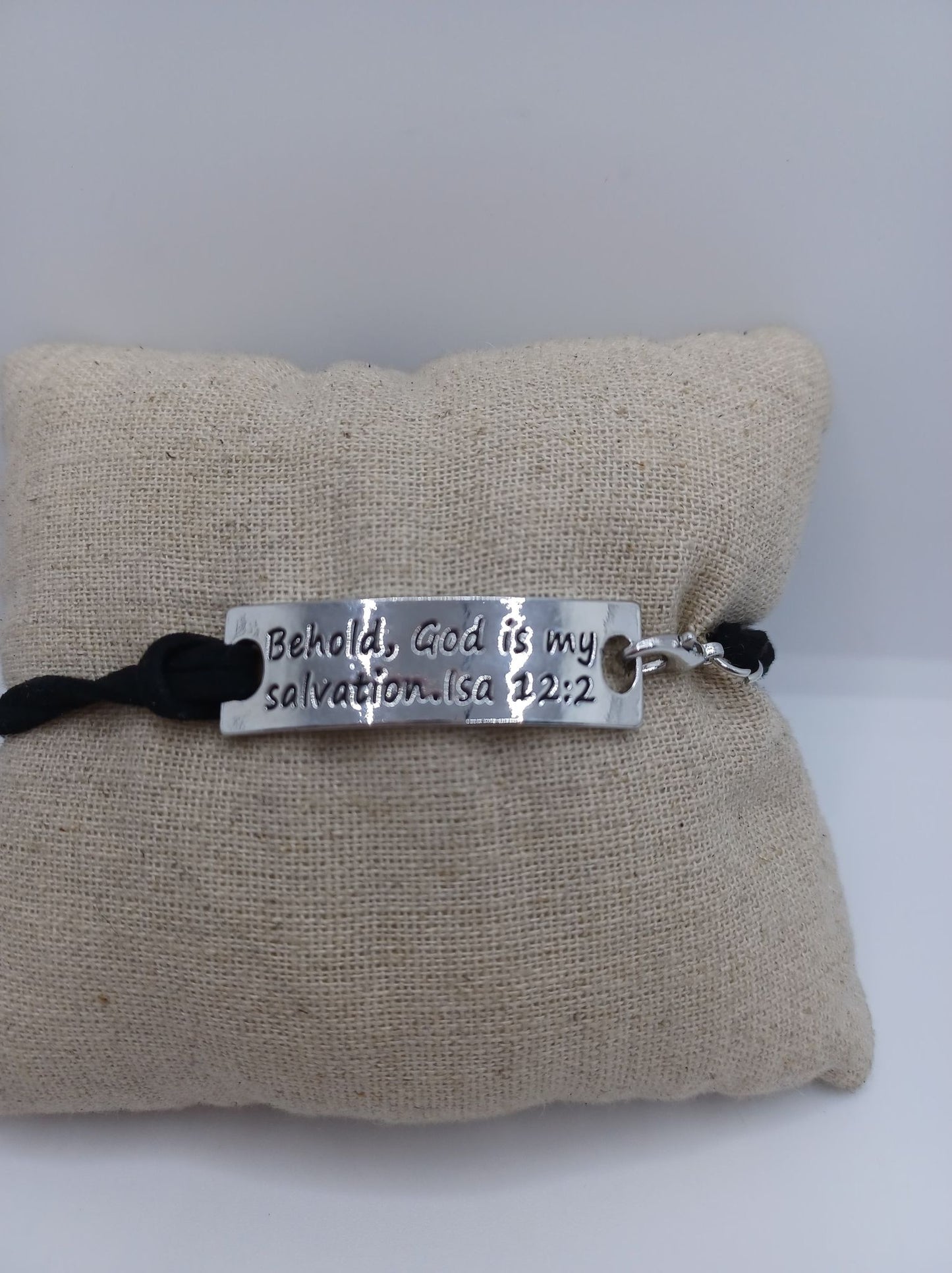 Behold, God is my Salvation Isa 12:2 Inspirational Bracelet