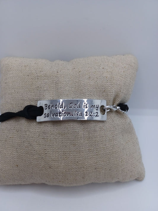 Behold, God is my Salvation Isa 12:2 Inspirational Bracelet