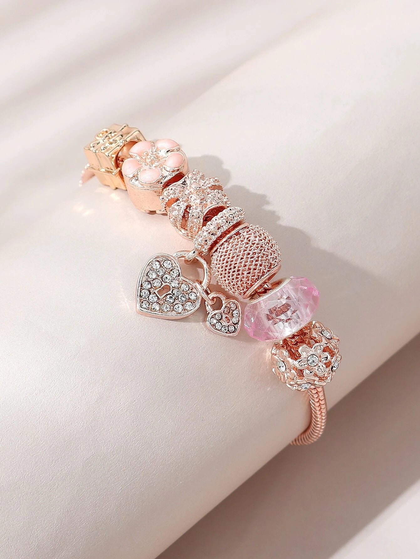 Rose Gold Charm Bracelet