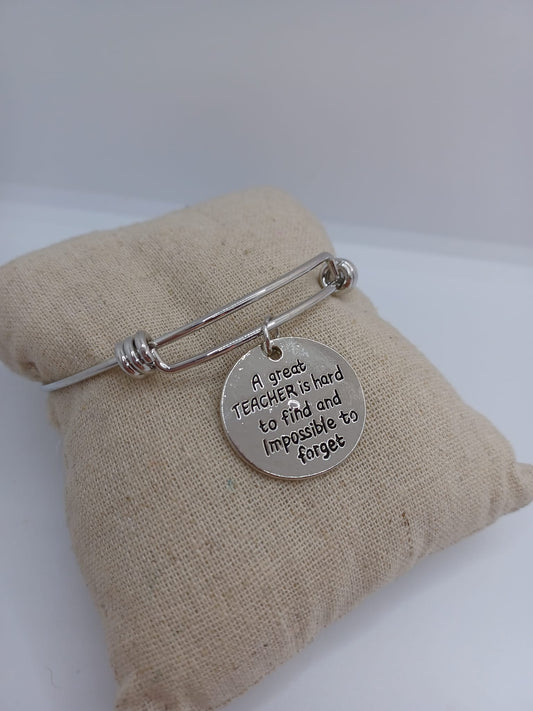 A great teacher is hard to find and impossible to forget Bracelet