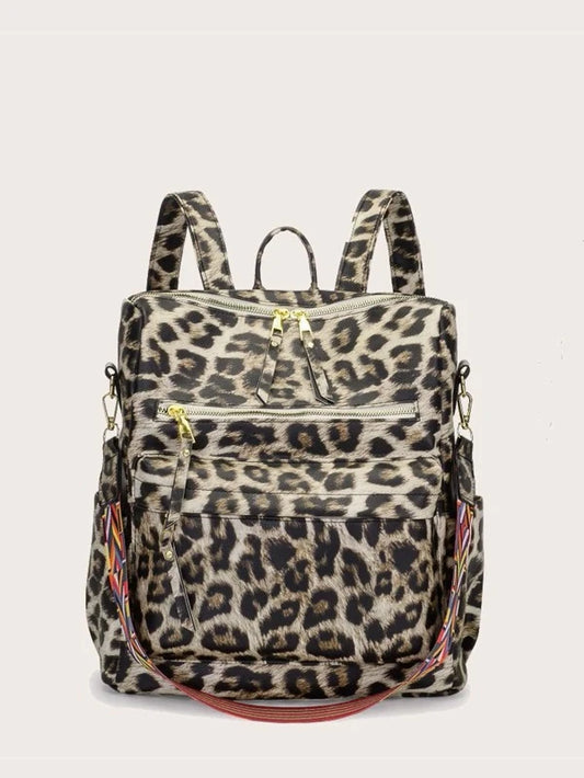 Leopard Print Backpack