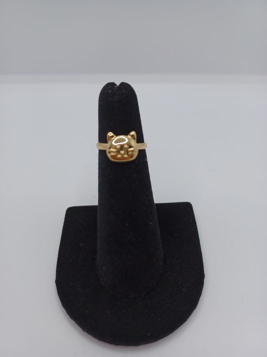 Gold Cat Ring