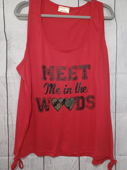 Meet Me in the Woods w/ Camo Hearts Tank Top