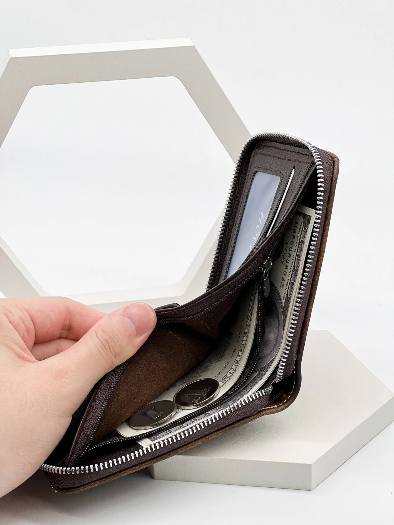 Brown Embossed Men's Wallet