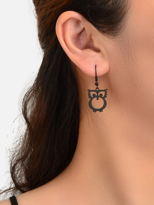 Black Owl Earrings