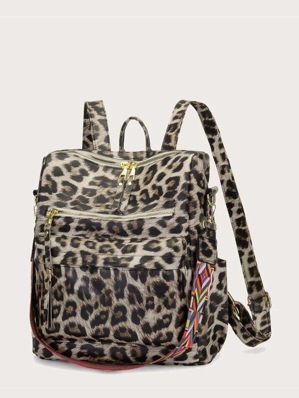 Leopard Print Backpack