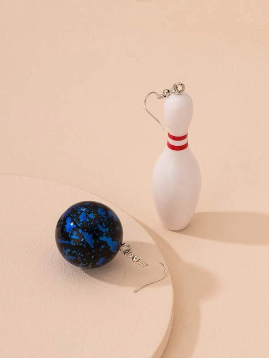 Bowling Pin and Ball Earrings