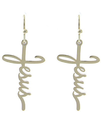 Gold Jesus Earrings