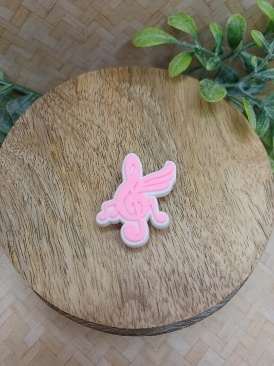 Pink Music Note Shoe Charm Accessory