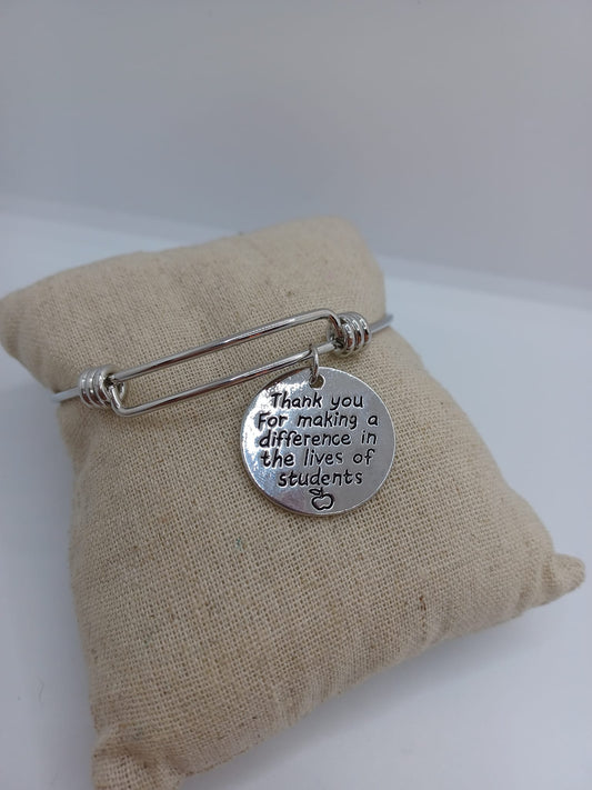 Thank you for making a difference in the lives of students Bracelet