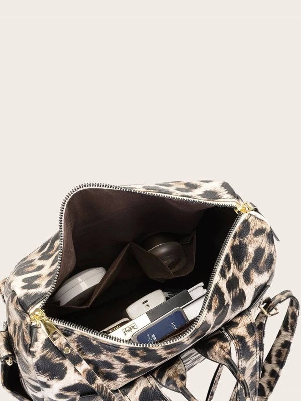 Leopard Print Backpack