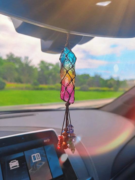 Multicolored Hanging Stone Decoration