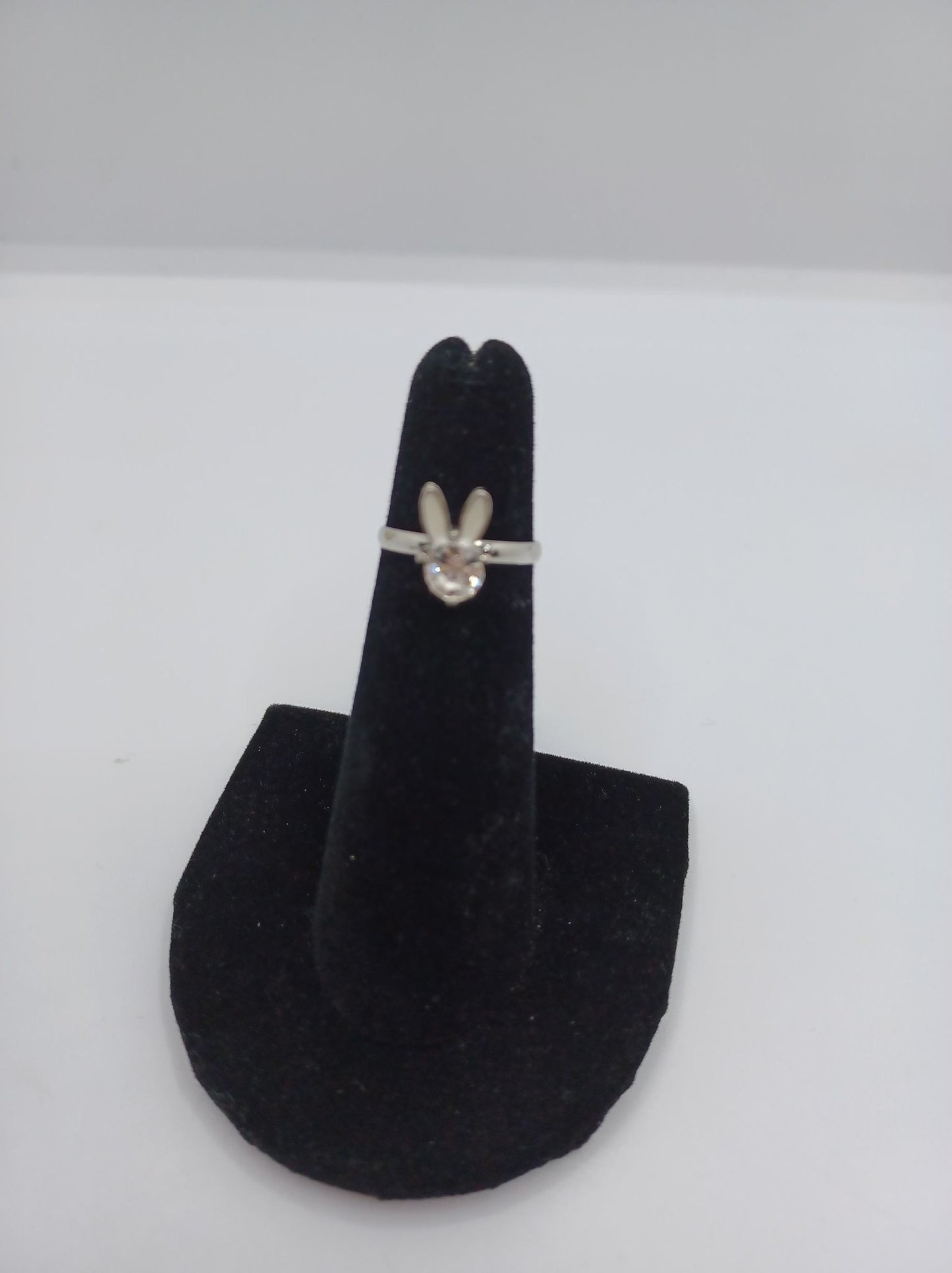 Bunny Rabbit Ring w/ Purple Rhinestone