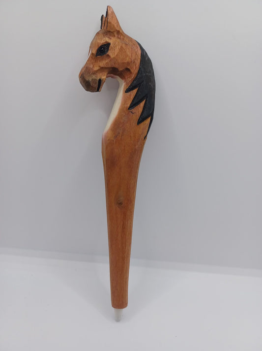 Wood Hand Carved Horse Pen