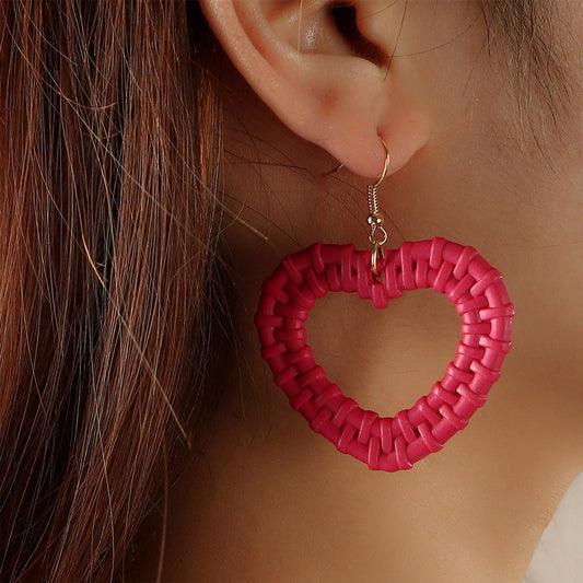 Pink Heart Earrings