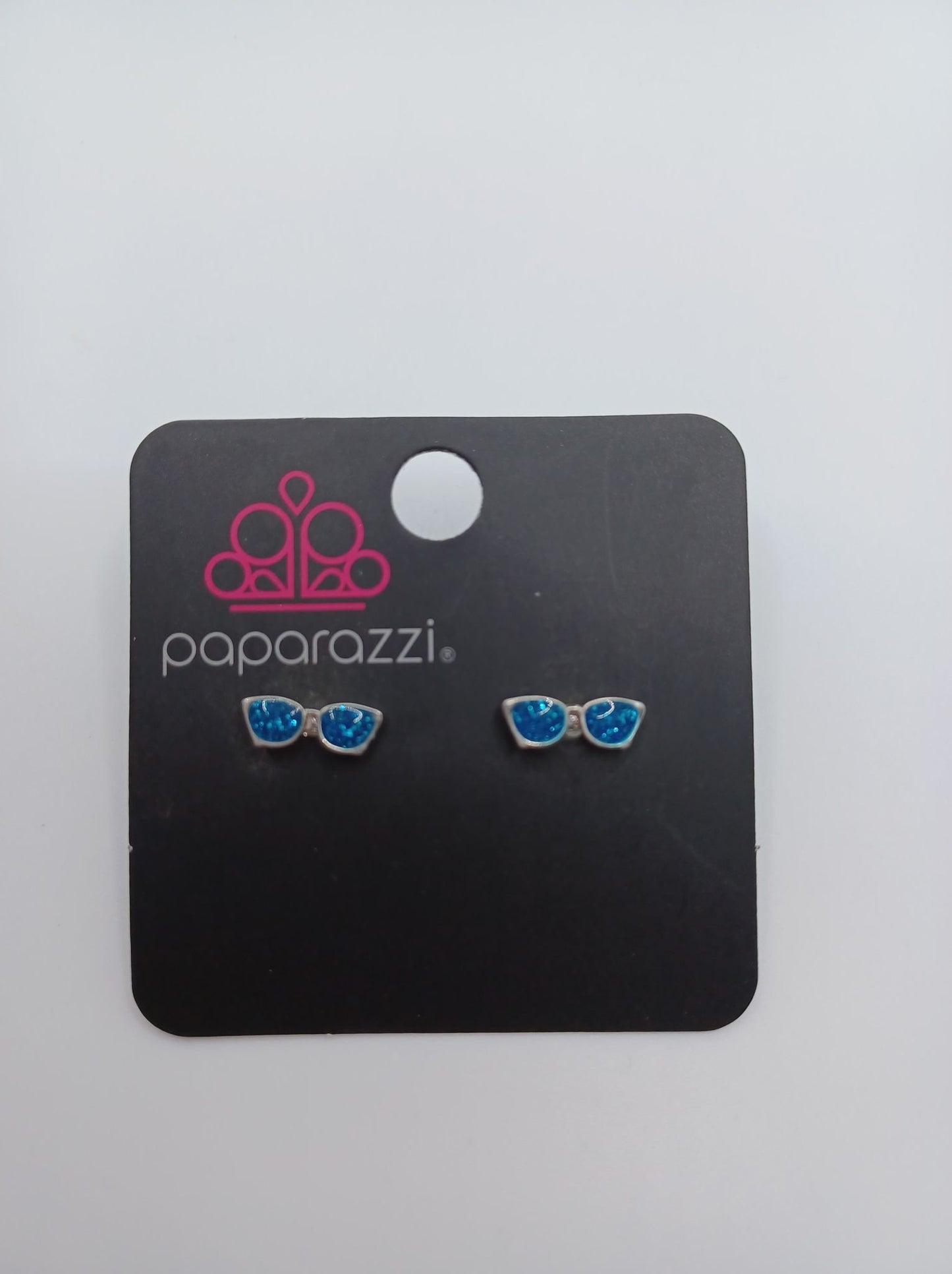 Blue Glitter Sunglasses Earrings