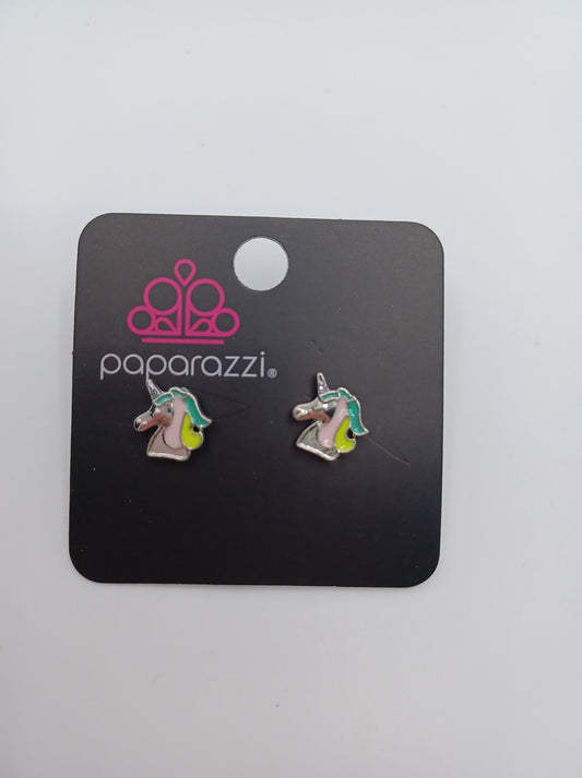 Teal, Yellow, & Pink Unicorn Earrings