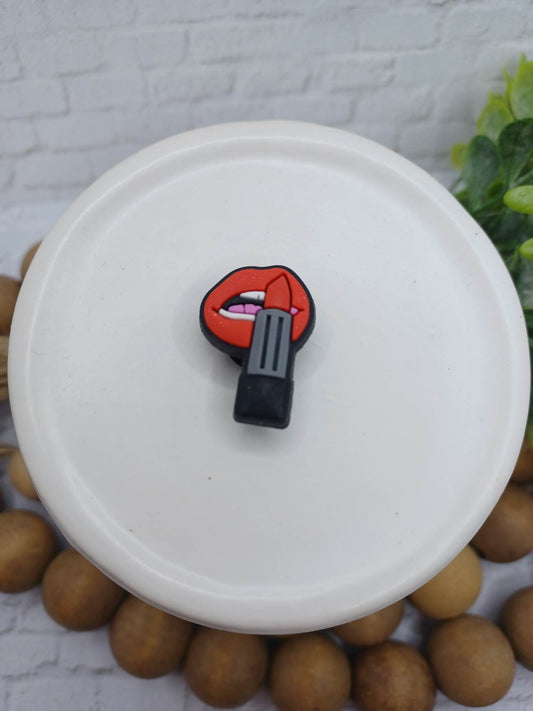 Red Lipstick Shoe Charm Accessory