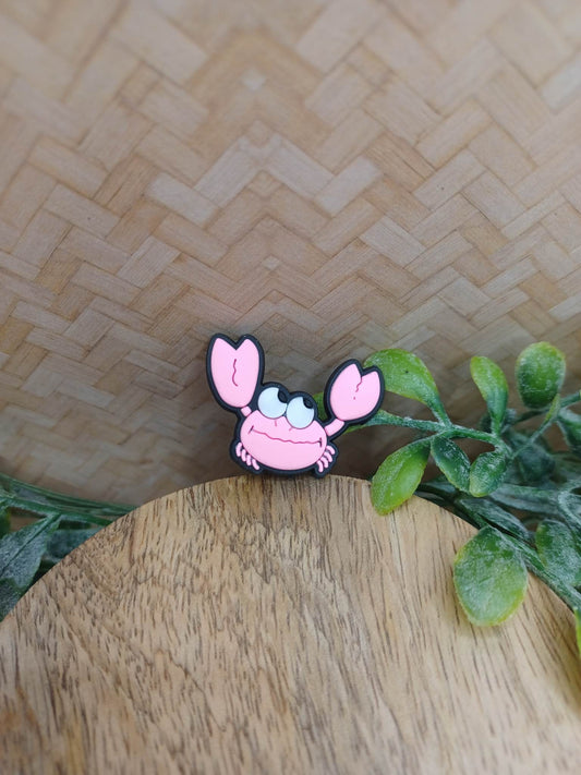 Pink Crab Shoe Charm Accessory