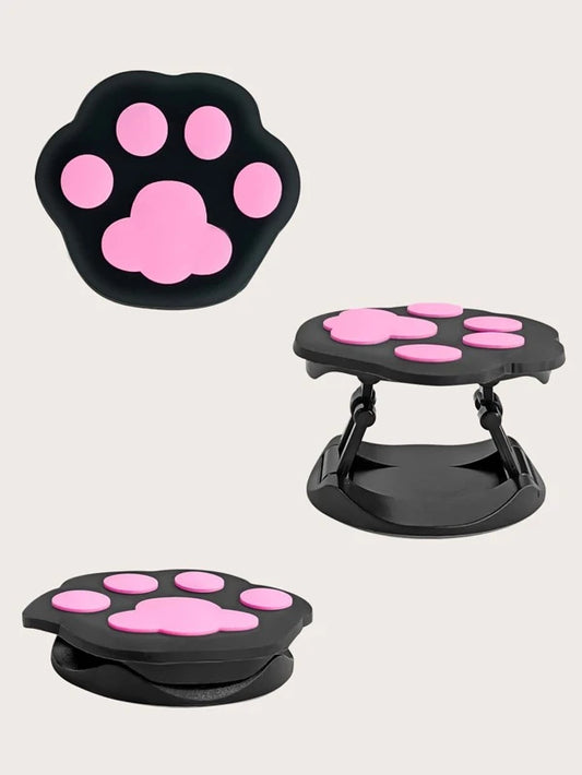 Black & Pink Paw Print Mobile Phone Accessory