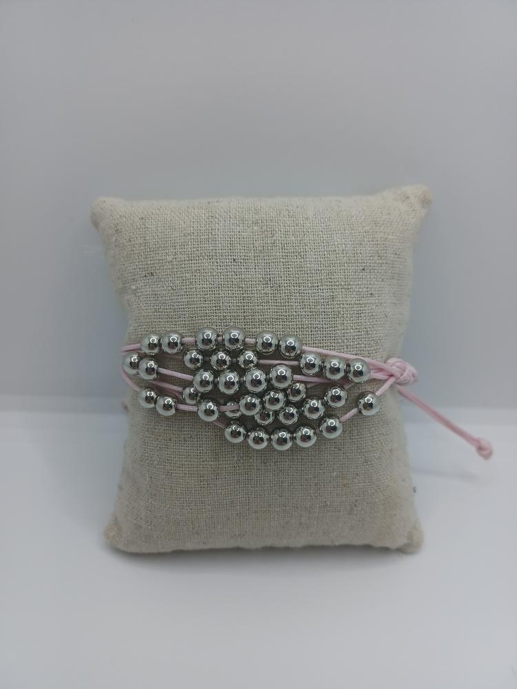 Pull Style Bracelet w/ Silver Bead Detail