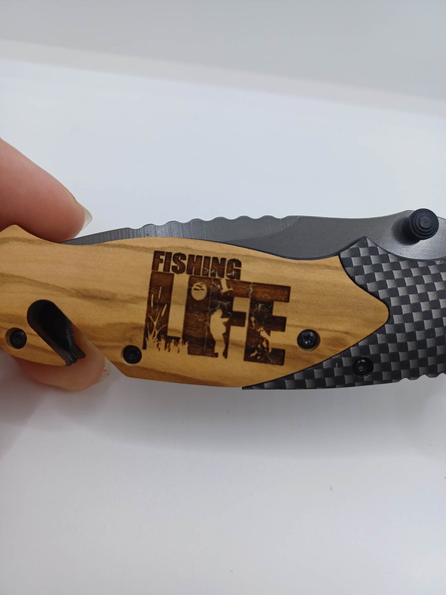 PREORDER - Fishing Life Engraved Utility Knife