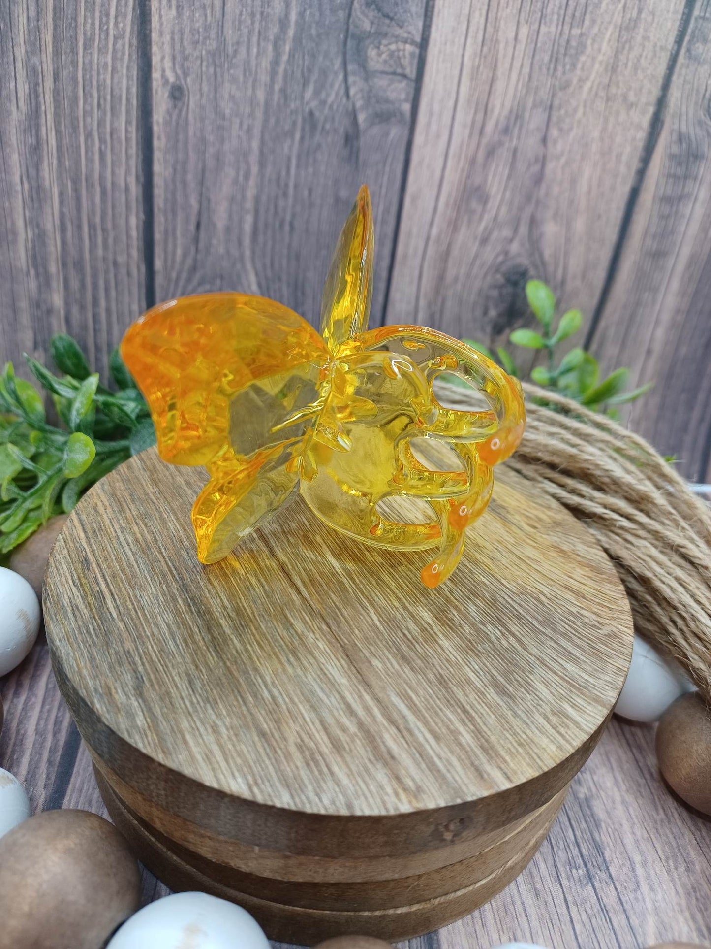 Yellow Butterfly Claw Clip
