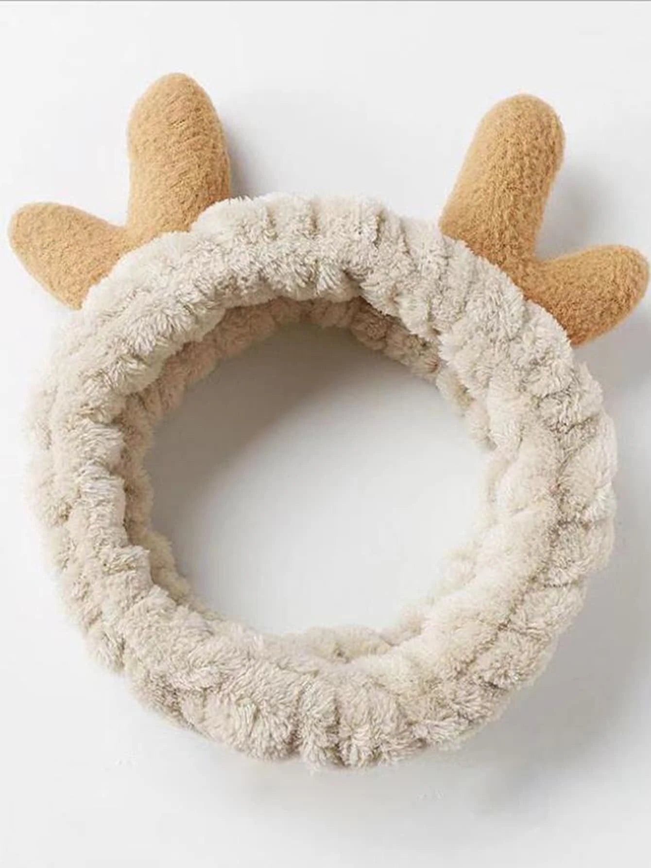 Reindeer Antler Plush Spa Headband