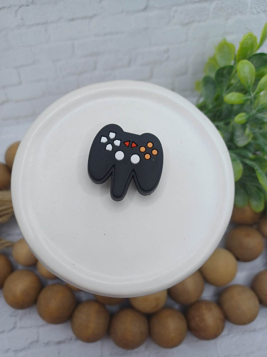 Black Controller Shoe Charm Accessory