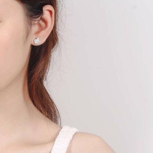 Dainty Apple Earrings