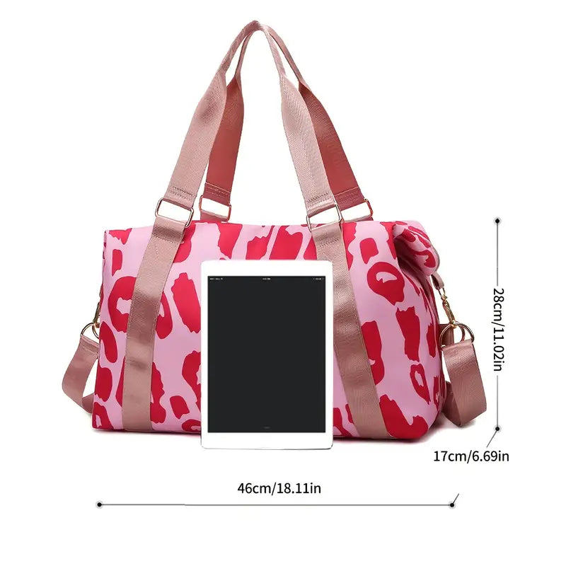Pink Leopard Overnight Bag/Duffle Style Bag