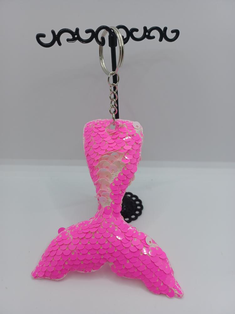 Pink Mermaid Tail Keychain