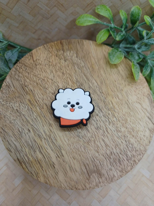 White Animal Shoe Charm Accessory