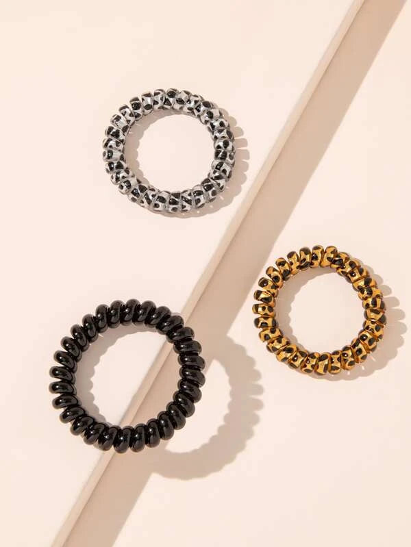 Leopard Set of Hair Ties