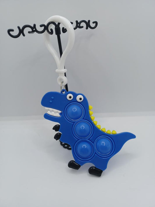 Blue Dino Pop-It Keychain