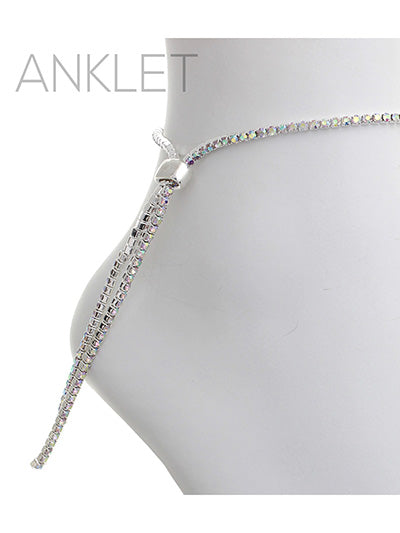 Bolo Style Rhinestone Anklet/Bracelet