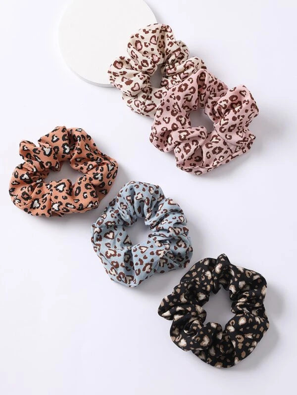 Leopard Print Scrunchies