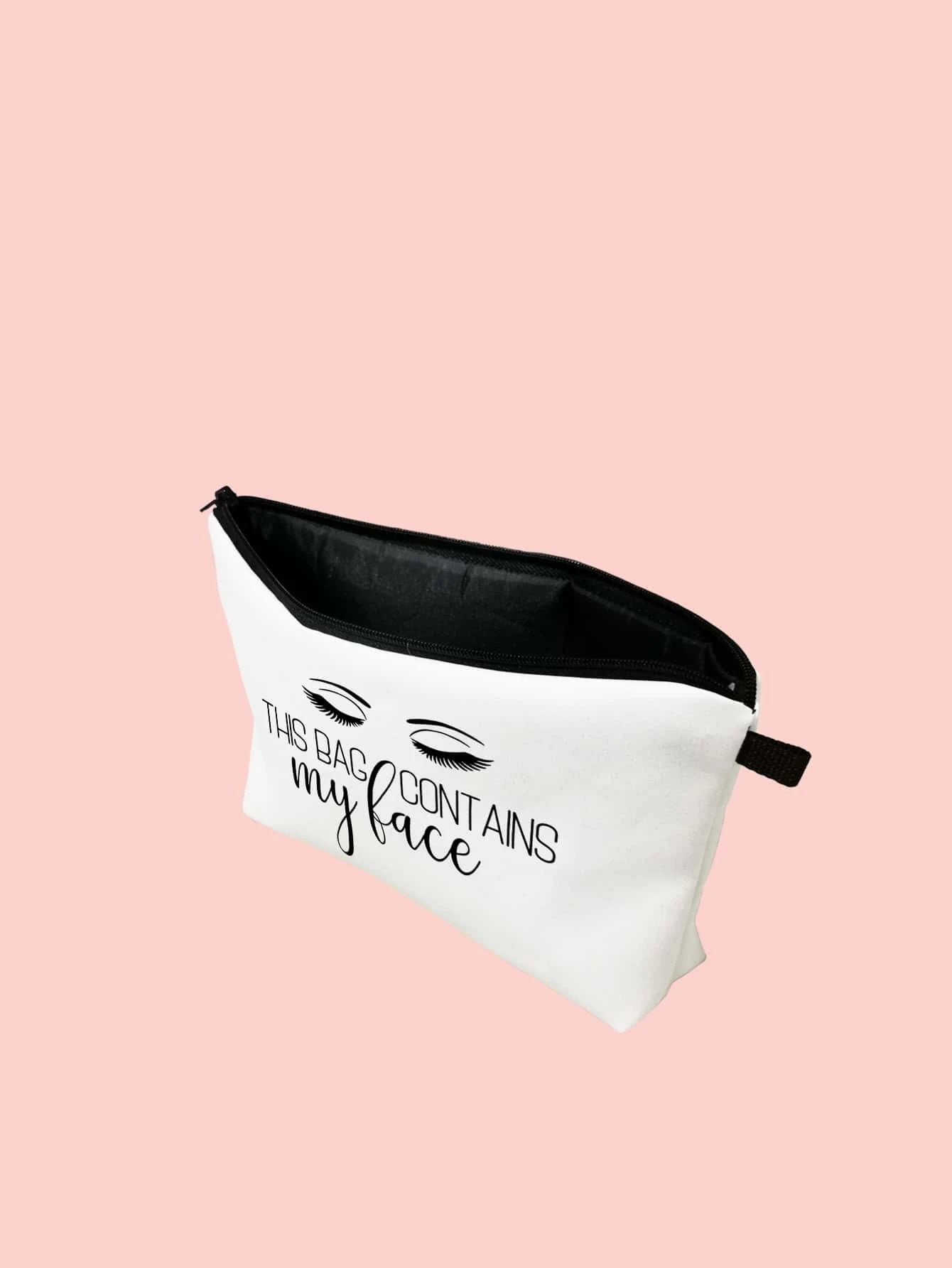 "This Bag Contains My Face" Cosmetic Bag
