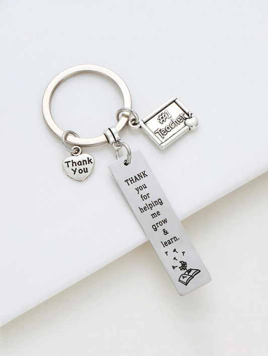 #1 Teacher Keychain