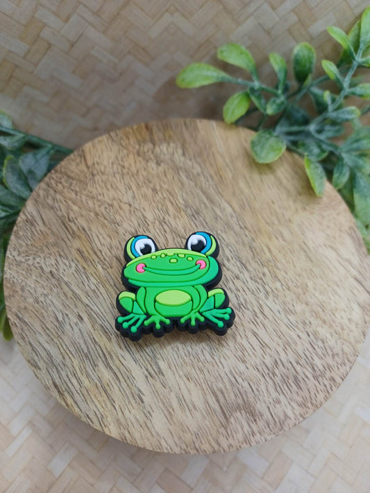 Green Frog Shoe Charm Accessory