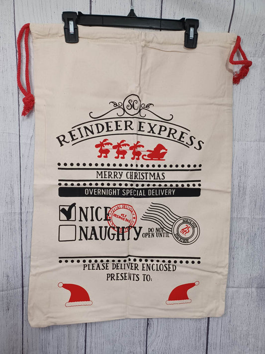 Reindeer Express Santa Sack